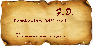 Frankovits Dániel névjegykártya