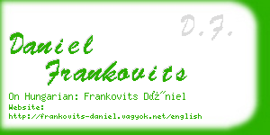 daniel frankovits business card